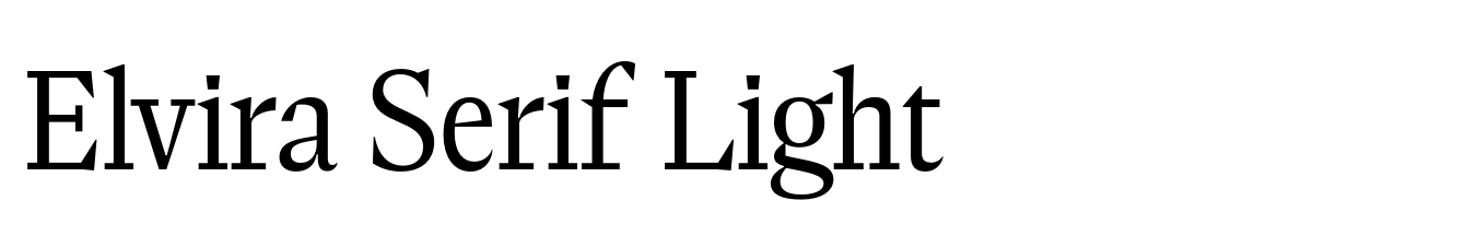 Elvira Serif Light